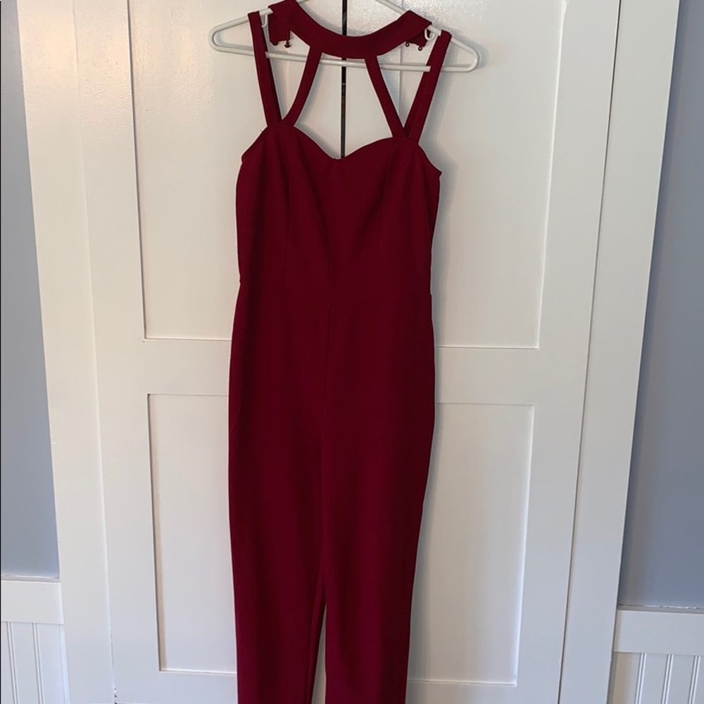 Charlotte Russe Deep Red Jumpsuit